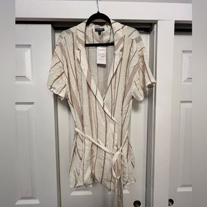 Modcloth Striped Wrap Top NWT